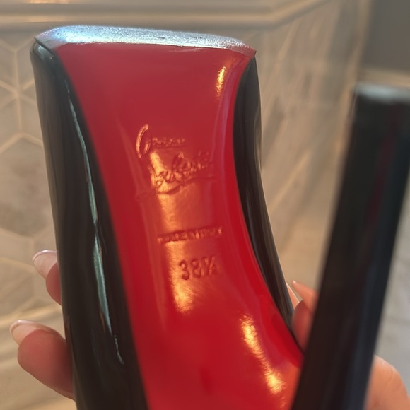 Christian Louboutin Black Heels with Red Soles - Picture 12 of 12